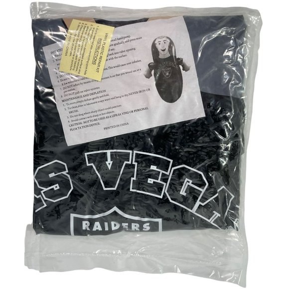 Las Vegas Raiders Mini Bop Bag 34" Tall Inflatable Blonde Male Tackle Buddy - Picture 7 of 12